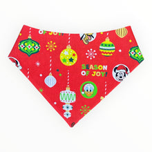 Load image into Gallery viewer, Red Ornament Christmas Dog Bandana