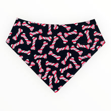 Load image into Gallery viewer, Candy Cane Bone Christmas Dog Bandana