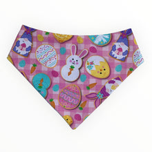 Load image into Gallery viewer, Pink Plaid Easter Cookie Dog Bandana