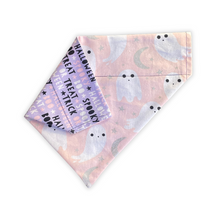 Load image into Gallery viewer, Pink Ghost Halloween Dog Bandana