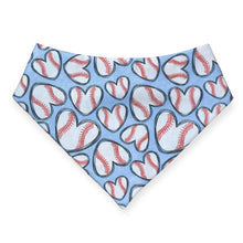 Load image into Gallery viewer, Baseball Heart Dog Bandana