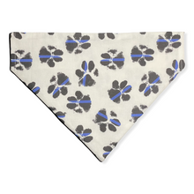 Load image into Gallery viewer, Police Blue Line Paw Dog Bandana