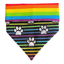 Load image into Gallery viewer, Paws & Rainbows Pride Dog Bandana
