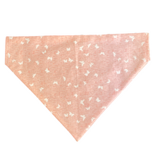 Load image into Gallery viewer, White Butterfly Pink Dog Bandana