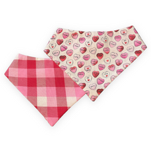 Load image into Gallery viewer, Heart Candy Plaid Dog Bandana