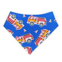 Load image into Gallery viewer, Firetruck Dog Bandana