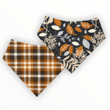 Load image into Gallery viewer, Leaf Plaid Reversible Dog Bandana