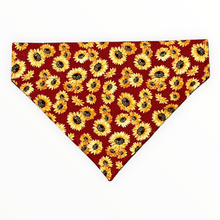 Load image into Gallery viewer, Sunflower Leaves Harvest Dog Bandana