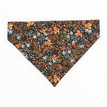 Load image into Gallery viewer, Brown Floral Dog Bandana