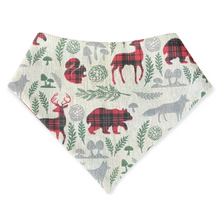 Load image into Gallery viewer, Woodland Animals Plaid Dog Bandana