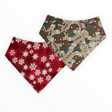 Load image into Gallery viewer, Gingerbread Reversible Dog Bandana