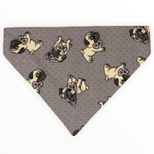 Load image into Gallery viewer, Pug Purple Dog Bandana