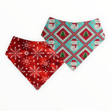 Load image into Gallery viewer, Snowman Sweater Holiday Reversible Dog Bandana