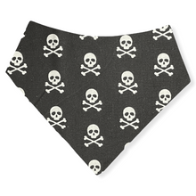 Load image into Gallery viewer, Skull and Bones Dog Bandana