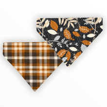 Load image into Gallery viewer, Leaf Plaid Reversible Dog Bandana