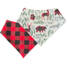 Load image into Gallery viewer, Woodland Animals Plaid Dog Bandana
