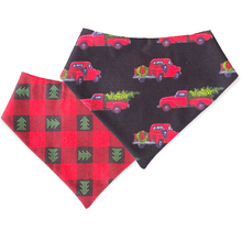 Load image into Gallery viewer, Red Truck On Black Dog Bandana