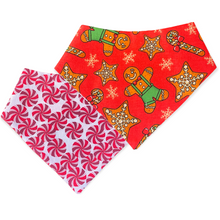 Load image into Gallery viewer, Gingerbread and Peppermints Dog Bandana