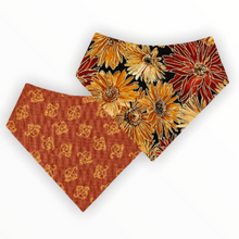 Load image into Gallery viewer, Floral Gold Leaf Dog Bandana