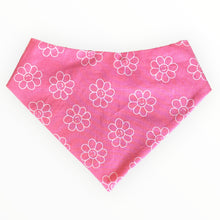 Load image into Gallery viewer, Happy Pink Floral Dog Bandana
