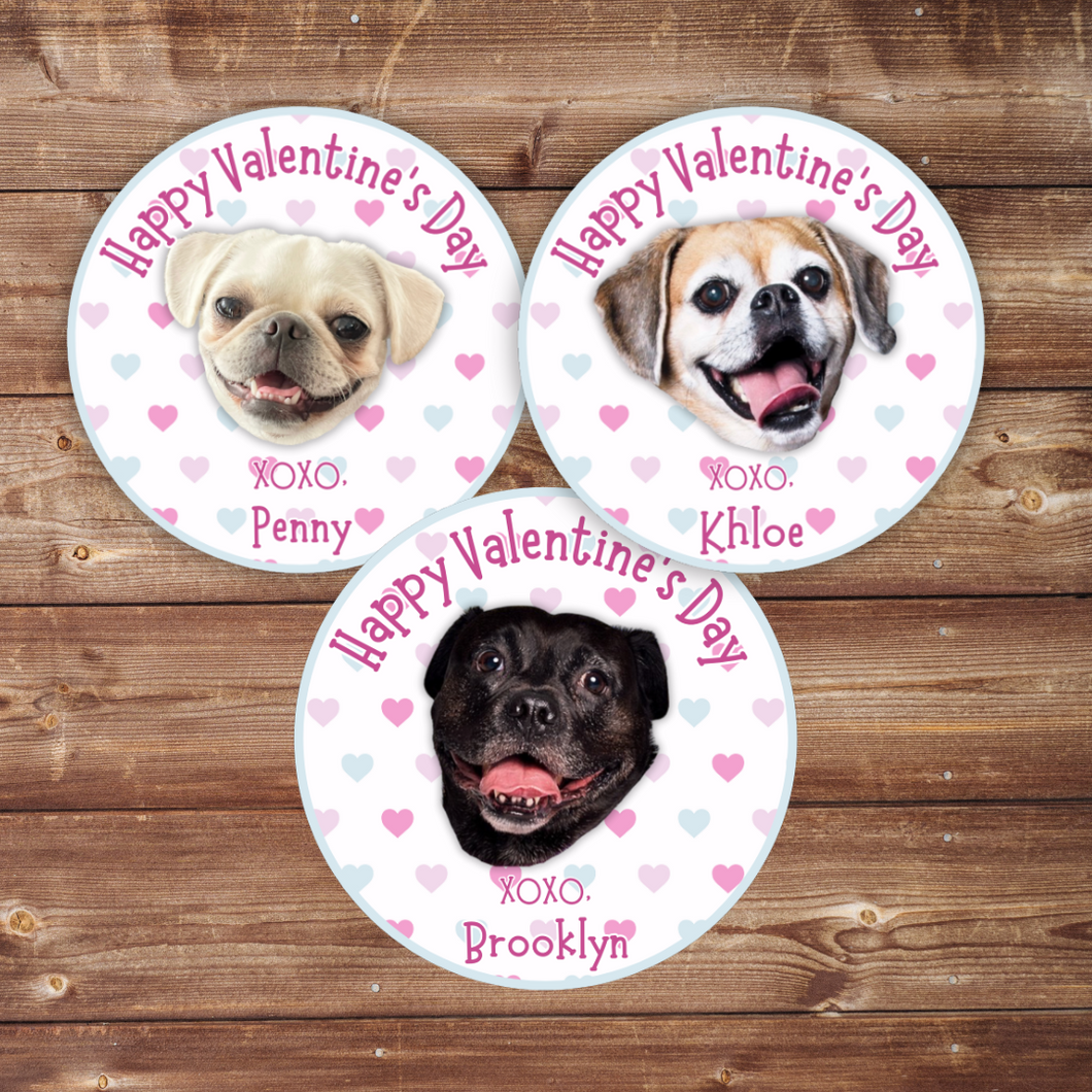 Round Valentine’s Day Stickers