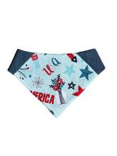 Load image into Gallery viewer, Red White &amp; Woof Dog Bandana
