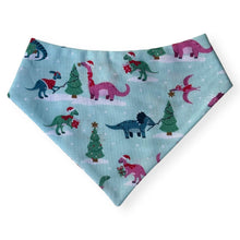 Load image into Gallery viewer, Christmas Dino Dog Bandana
