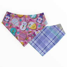 Load image into Gallery viewer, Pink Plaid Easter Cookie Dog Bandana
