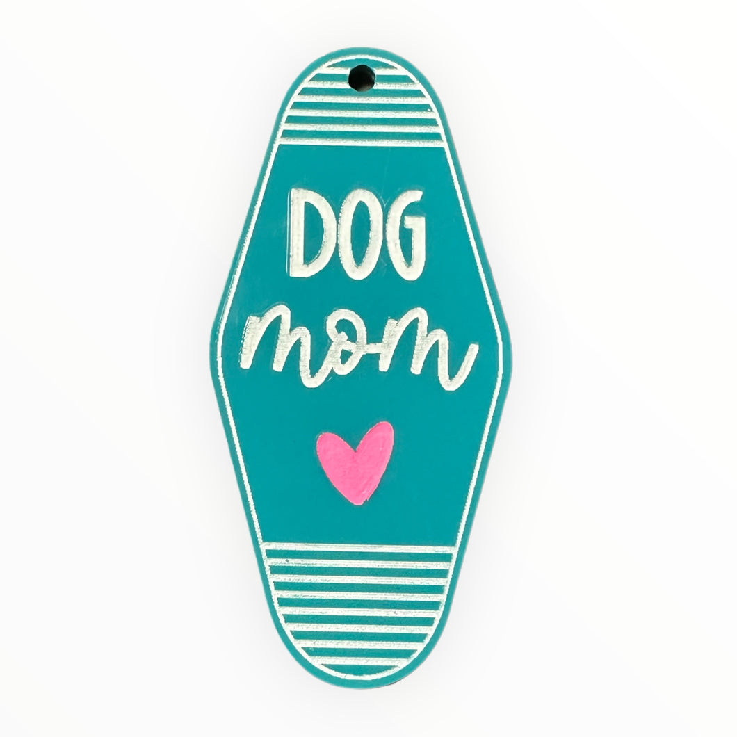 Dog Mom Motel Keychain