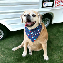 Load image into Gallery viewer, Red White and Blue Popsicles Dog Bandana
