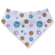 Load image into Gallery viewer, Retro Groovy Smiley Daisy Dog Bandana
