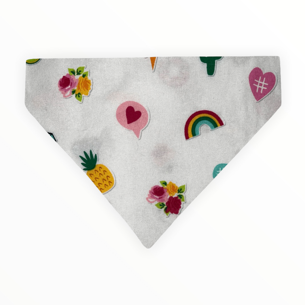 Emoji Sticker Dog Bandana