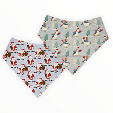 Load image into Gallery viewer, Penguin &amp; Santa Reversible Dog Bandana
