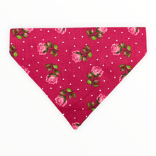 Load image into Gallery viewer, Pink Rose Dog Bandana
