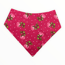 Load image into Gallery viewer, Pink Rose Dog Bandana
