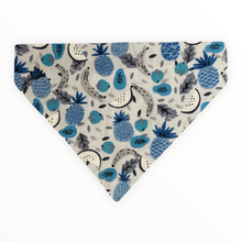 Load image into Gallery viewer, Blue Tropical Fruit Dog Bandana
