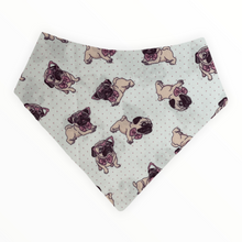 Load image into Gallery viewer, Pug White Dog Bandana
