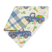 Load image into Gallery viewer, Easter Bunny Truck and Plaid Dog Bandana
