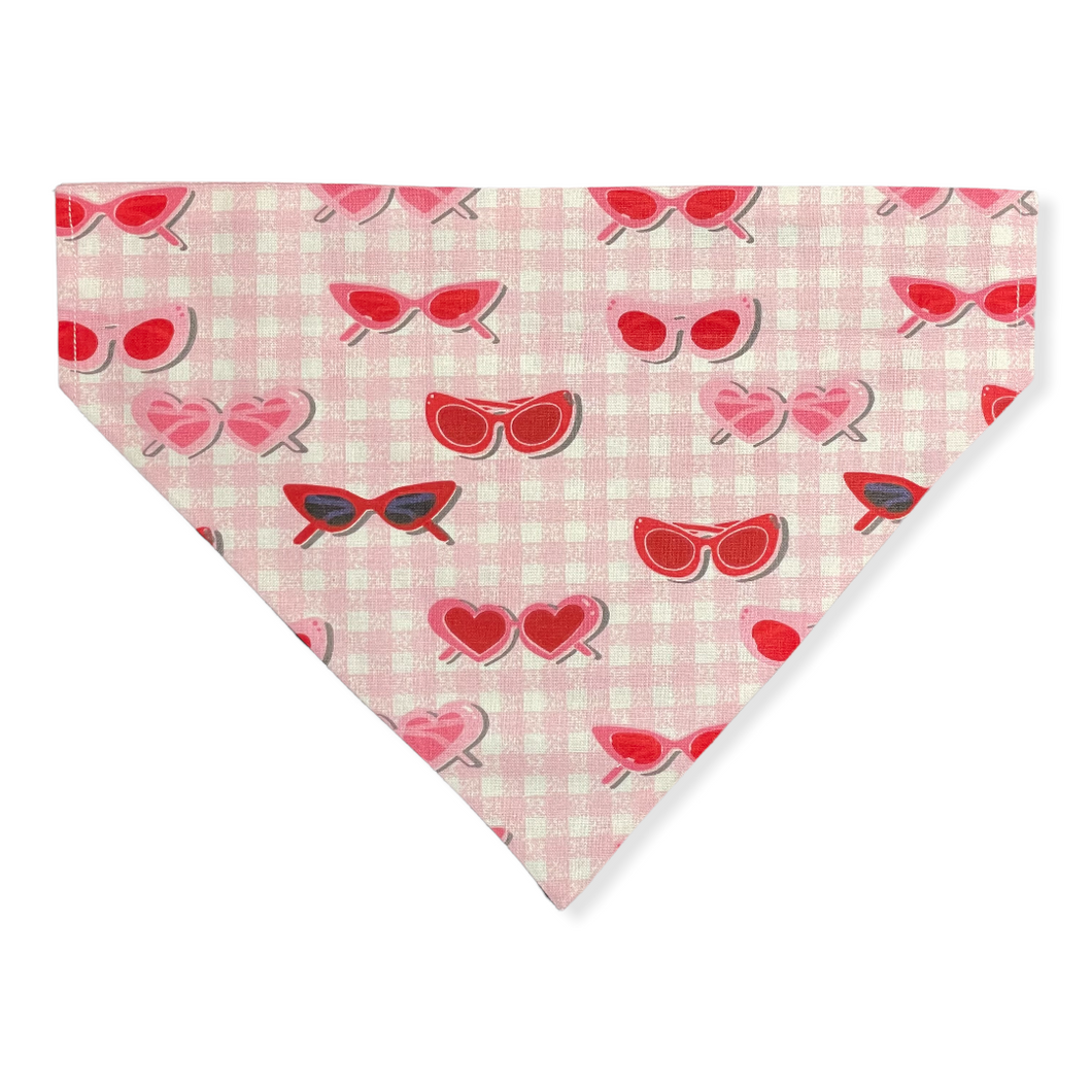 Sunglasses On Check Dog Bandana