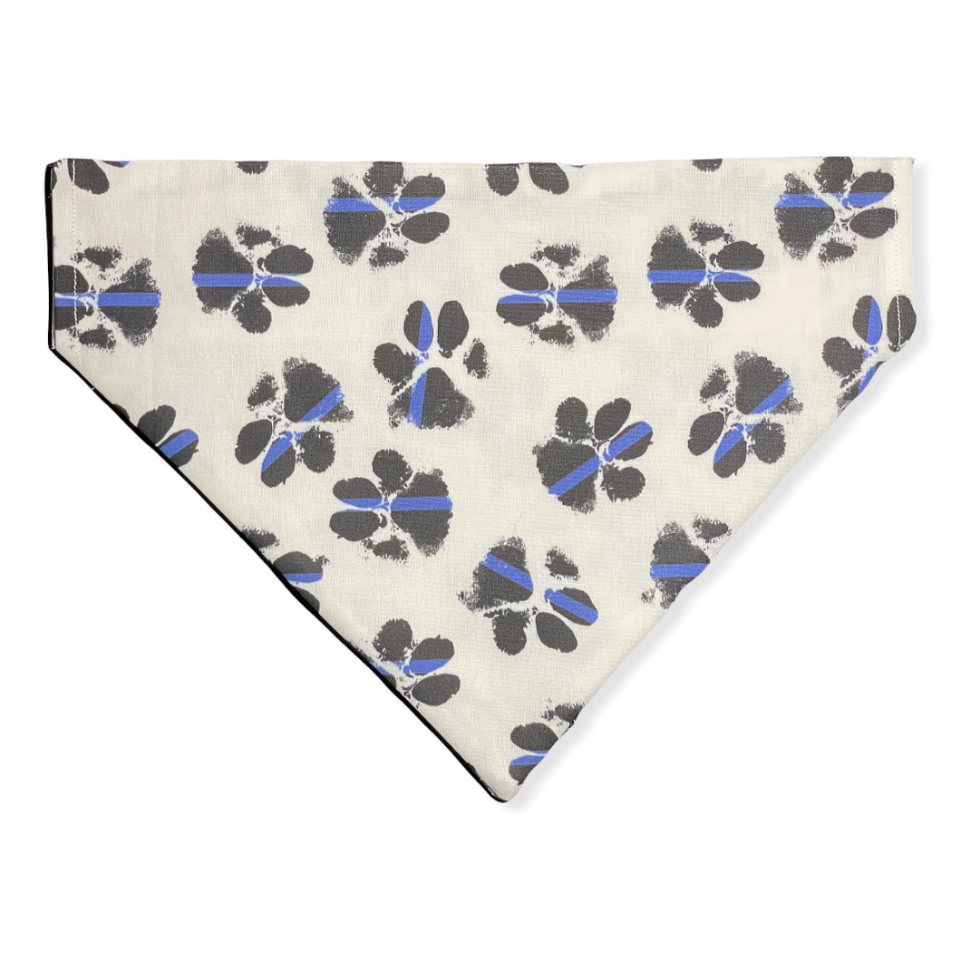 Police Blue Line Paw Dog Bandana