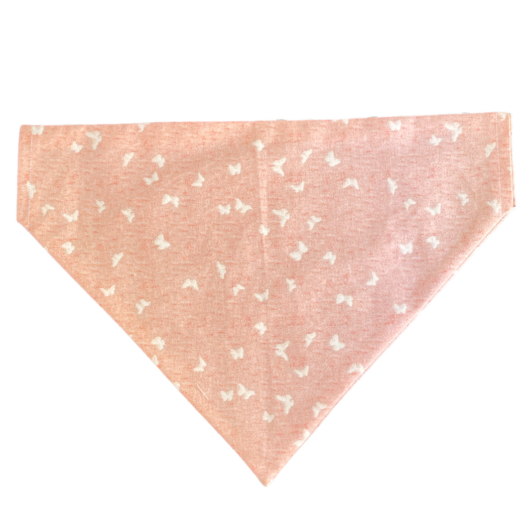 White Butterfly Pink Dog Bandana