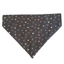 Load image into Gallery viewer, Hearts on Black Dog Bandana
