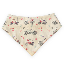 Load image into Gallery viewer, Vintage Bike Heart Dog Bandana
