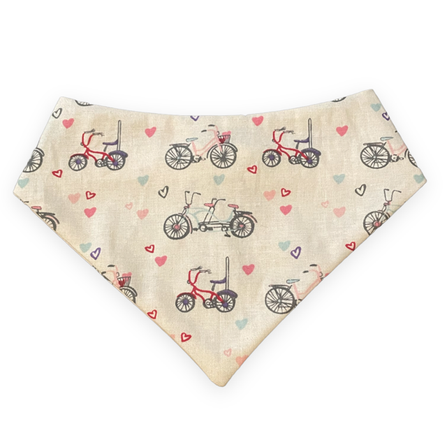 Vintage Bike Heart Dog Bandana