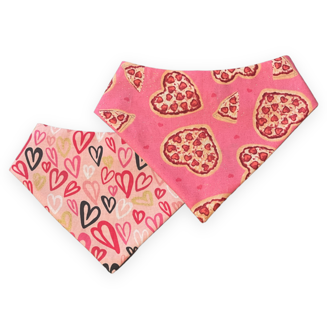 Pizza Heart Dog Bandana