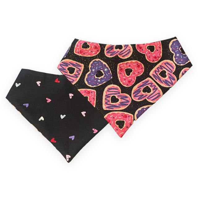 Donut Heart Dog Bandana