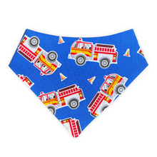 Load image into Gallery viewer, Firetruck Dog Bandana
