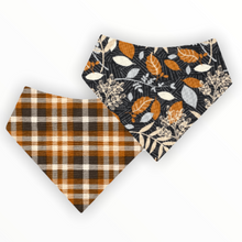 Load image into Gallery viewer, Leaf Plaid Reversible Dog Bandana
