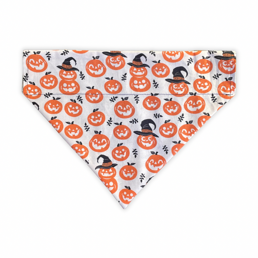 Pumpkin Heads Reversible Dog Bandana