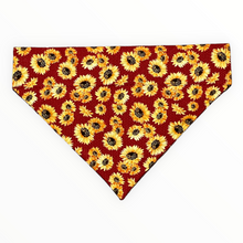 Load image into Gallery viewer, Sunflower Leaves Harvest Dog Bandana
